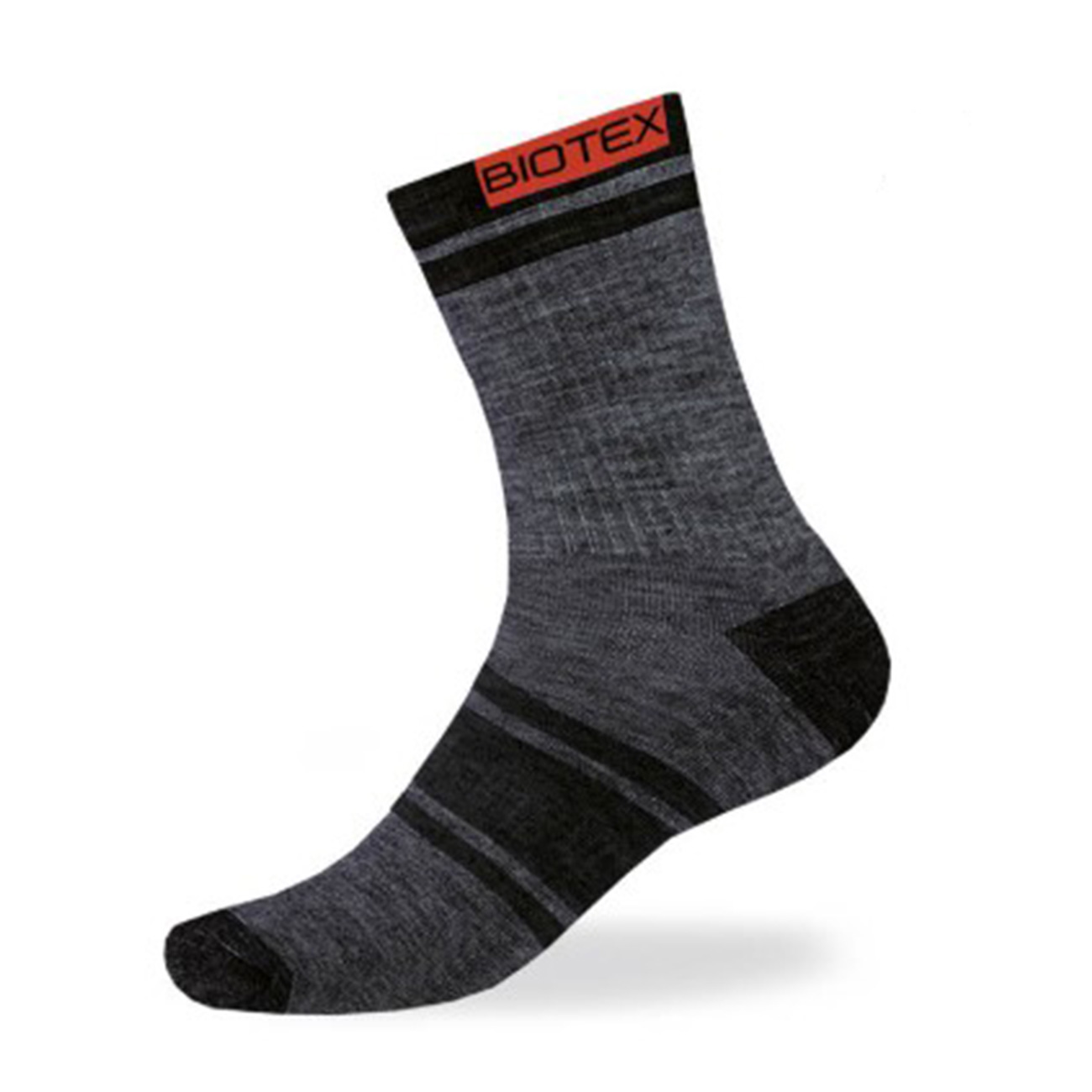 
                BIOTEX Cyklistické ponožky klasické - CALORE MERINO - šedá/čierna
            