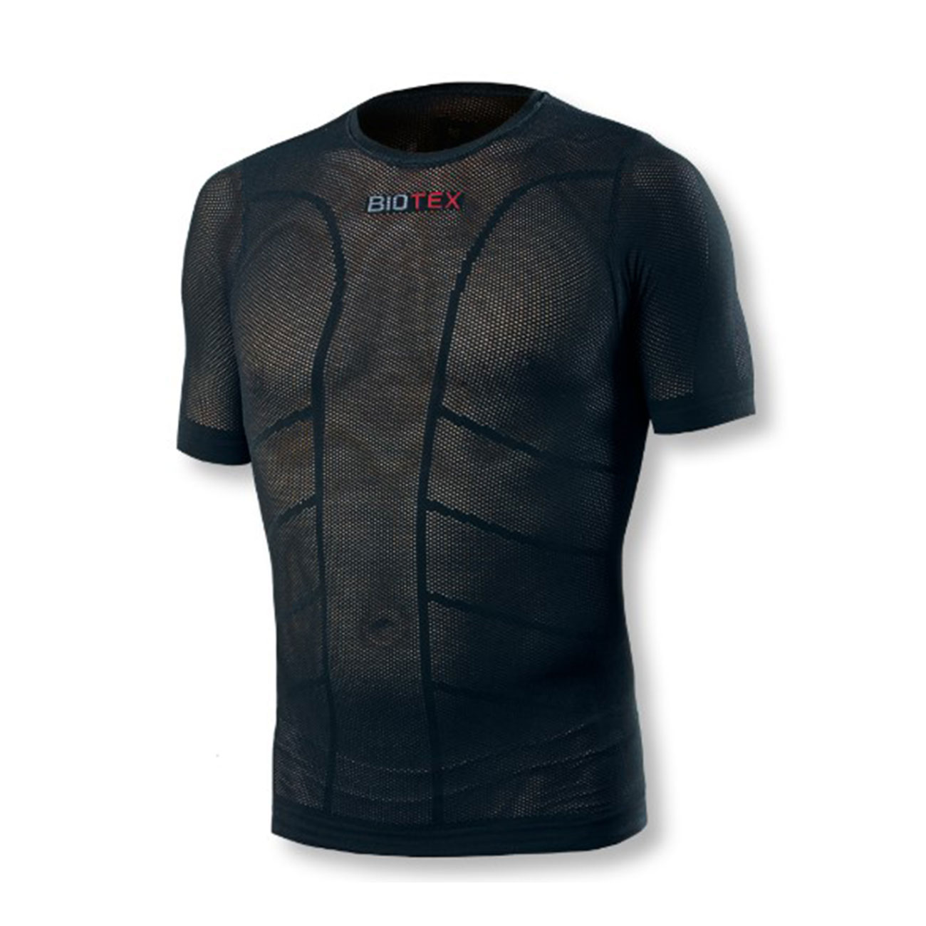 BIOTEX Cyklistické tričko s krátkym rukávom - SUN MESH - čierna