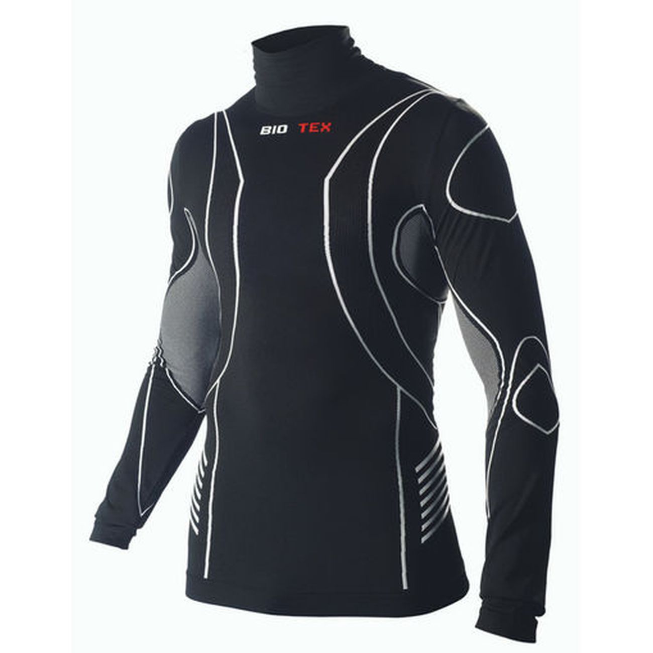 
                BIOTEX Cyklistické tričko s dlhým rukávom - TURTLENECK - čierna XS-S
            