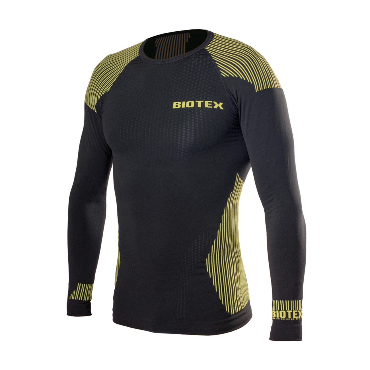 
                BIOTEX Cyklistické tričko s dlhým rukávom - 3D - žltá/čierna
            