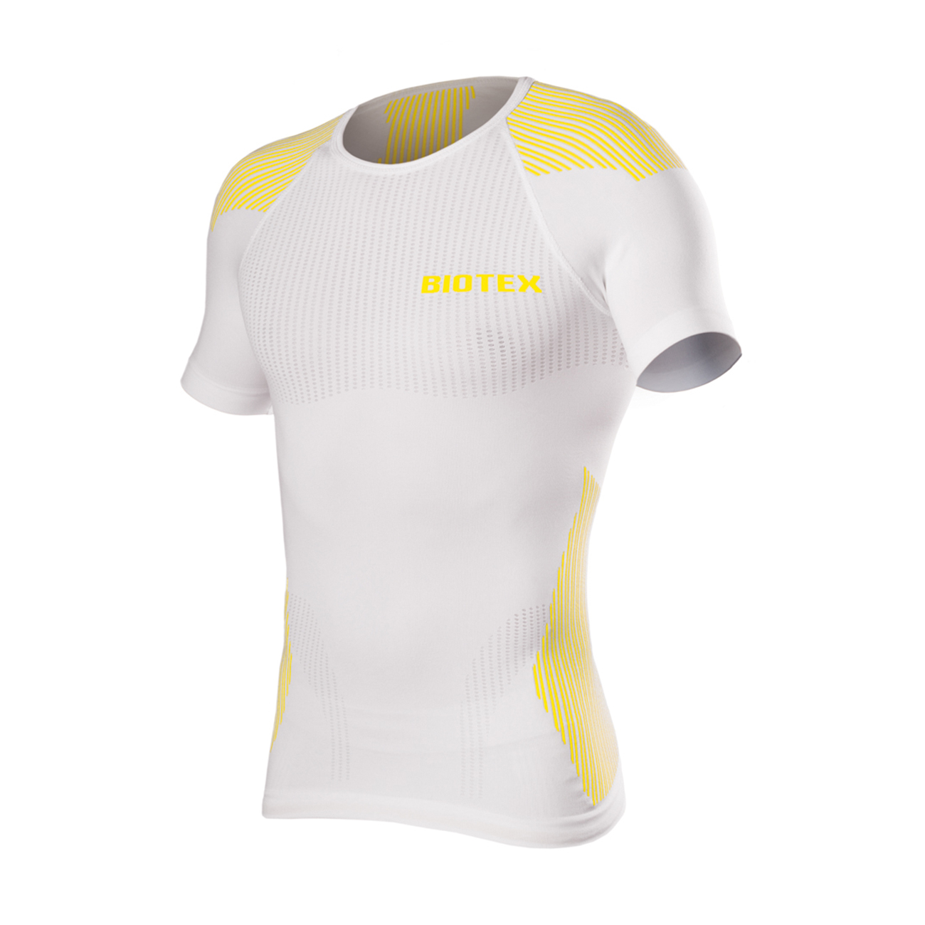 
                BIOTEX Cyklistické tričko s krátkym rukávom - BIOFLEX RAGLAN - biela/žltá
            