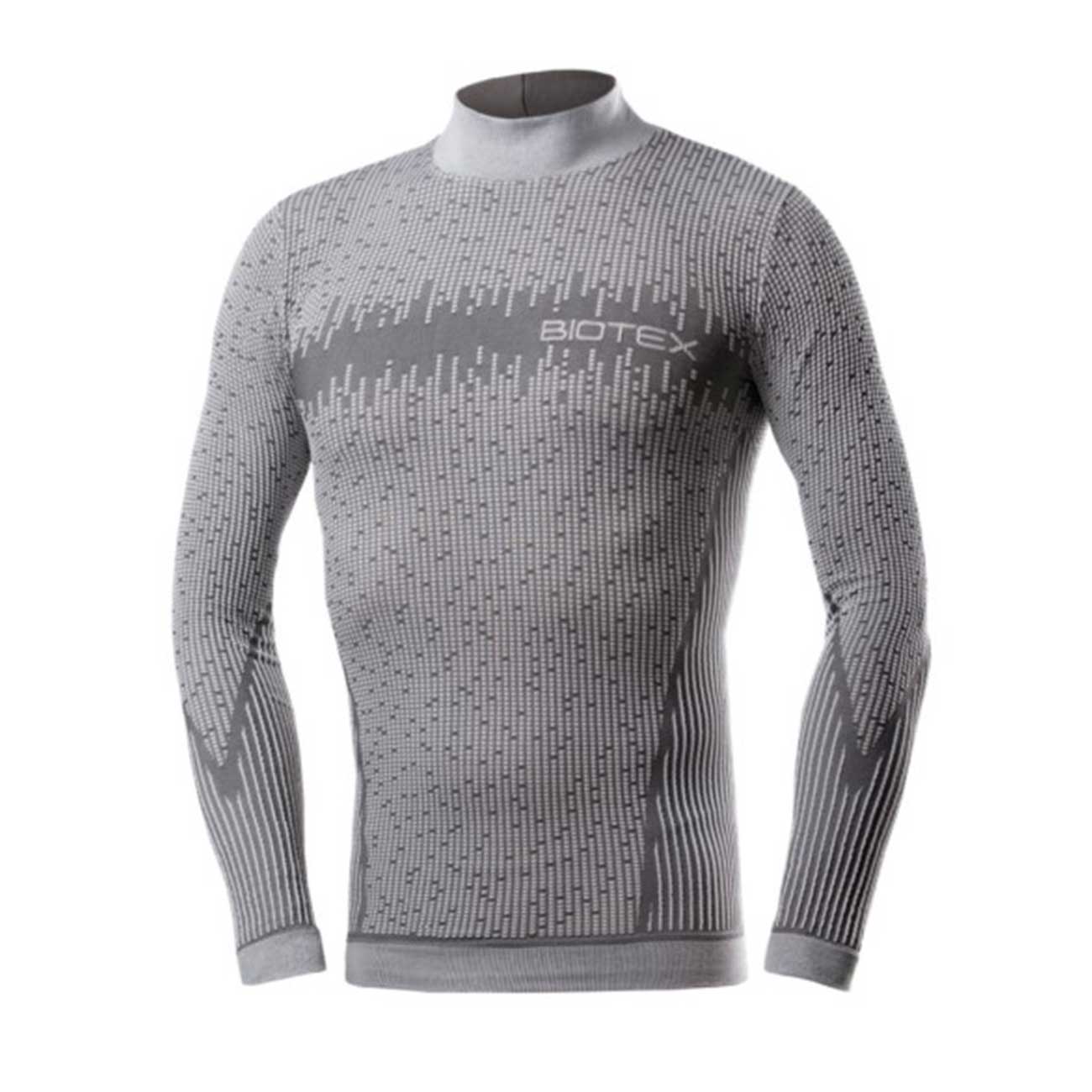 
                BIOTEX Cyklistické tričko s dlhým rukávom - 3D TURTLENECK - šedá M-L
            