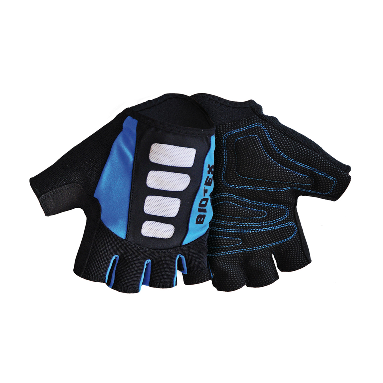 
                BIOTEX Cyklistické rukavice krátkoprsté - MESH RACE  - čierna/modrá
            