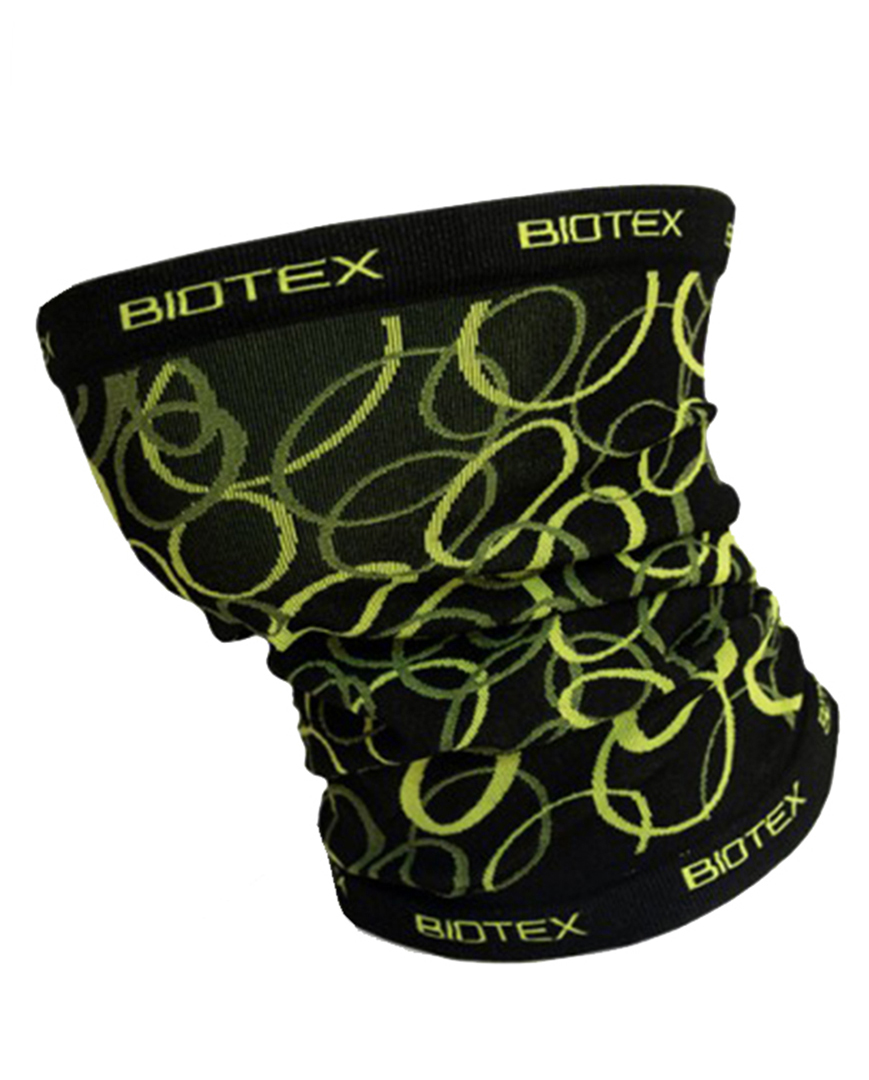 BIOTEX Cyklistický nákrčník - MULTIFUNCTIONAL - čierna/žltá