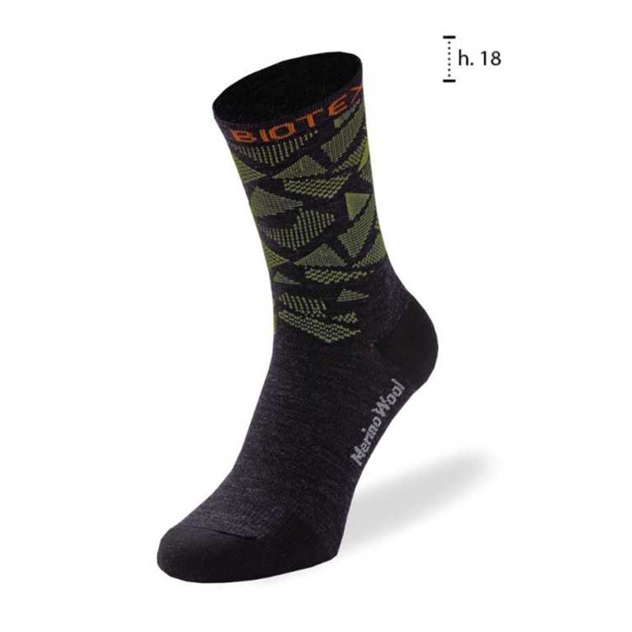 
                BIOTEX Cyklistické ponožky klasické - MERINO - čierna/žltá 37-39
            