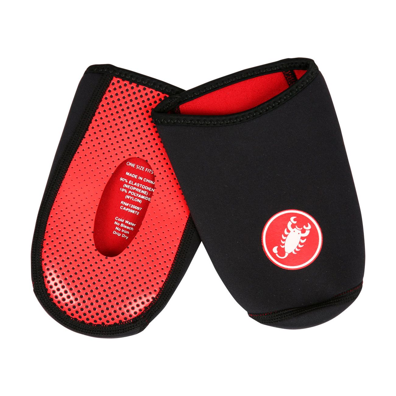 CASTELLI Cyklistické návleky na tretry - TOE THINGY 2 - červená/čierna