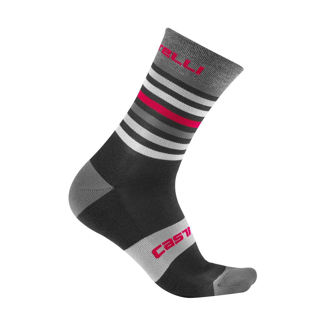 
                CASTELLI Cyklistické ponožky klasické - GREGGE 15 - čierna/červená S-M
            