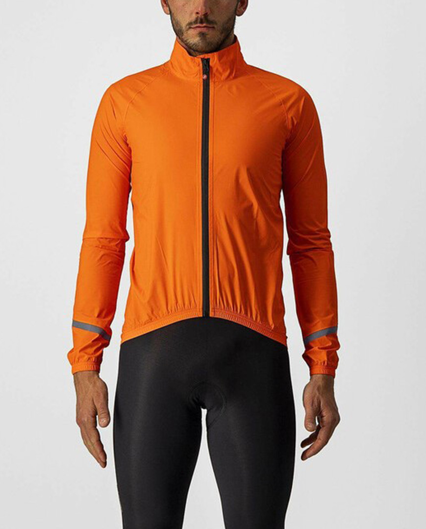 
                CASTELLI Cyklistická vodeodolná pláštenka - EMERGENCY RAIN 2 - oranžová 3XL
            