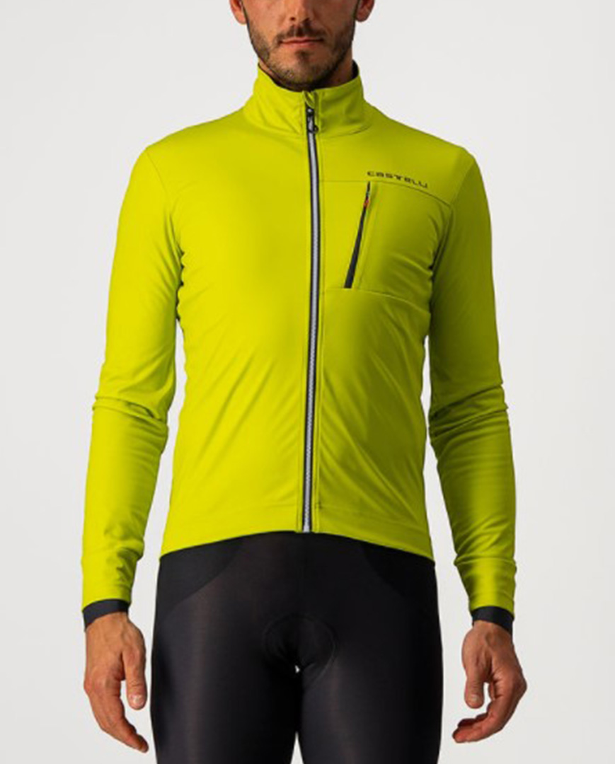 
                CASTELLI Cyklistická zateplená bunda - GO WINTER - žltá L
            