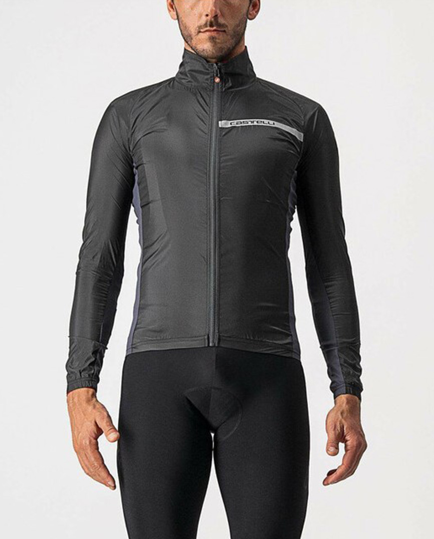 CASTELLI Cyklistická vetruodolná bunda - SQUADRA STRECH - čierna