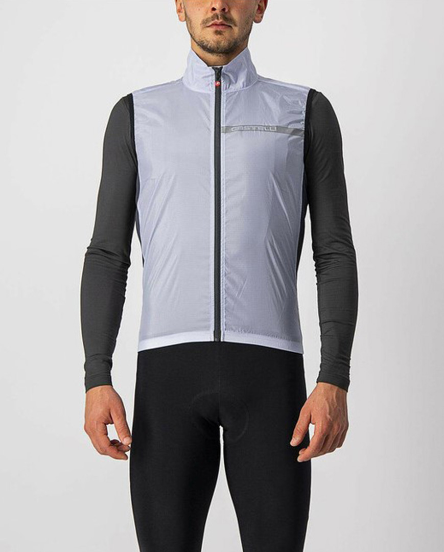 
                CASTELLI Cyklistická vesta - SQUADRA STRECH - šedá XL
            