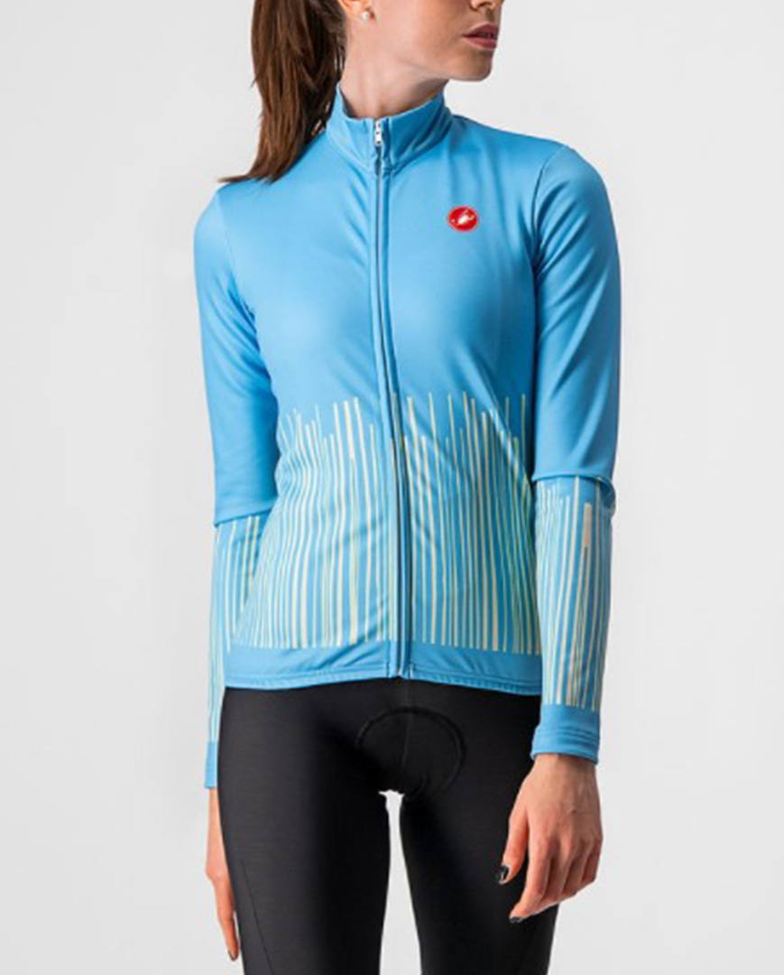
                CASTELLI Cyklistický dres s dlhým rukávom zimný - SORPRESA LADY WINTER - svetlo modrá S
            