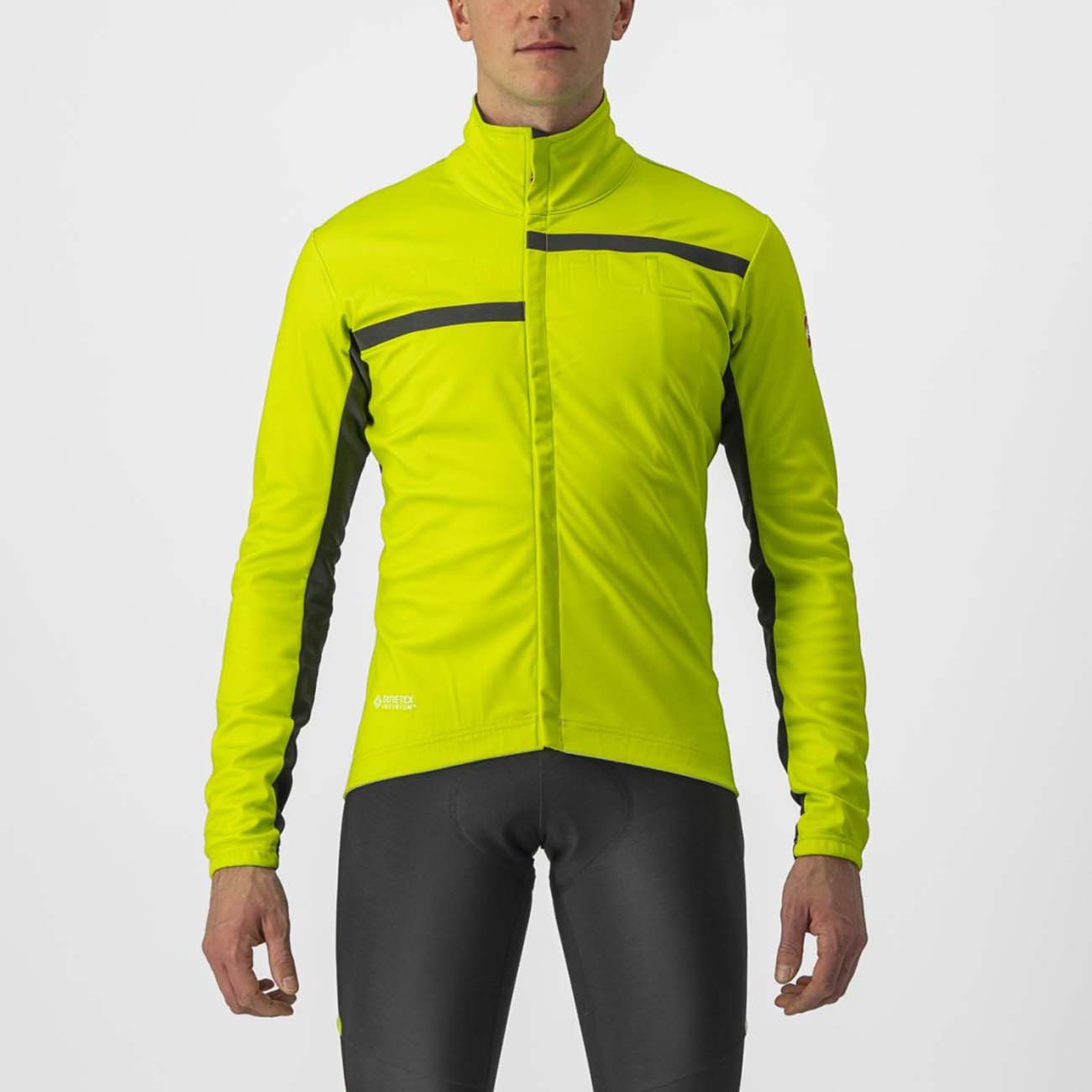 CASTELLI Cyklistická zateplená bunda - TRANSITION 2 - žltá