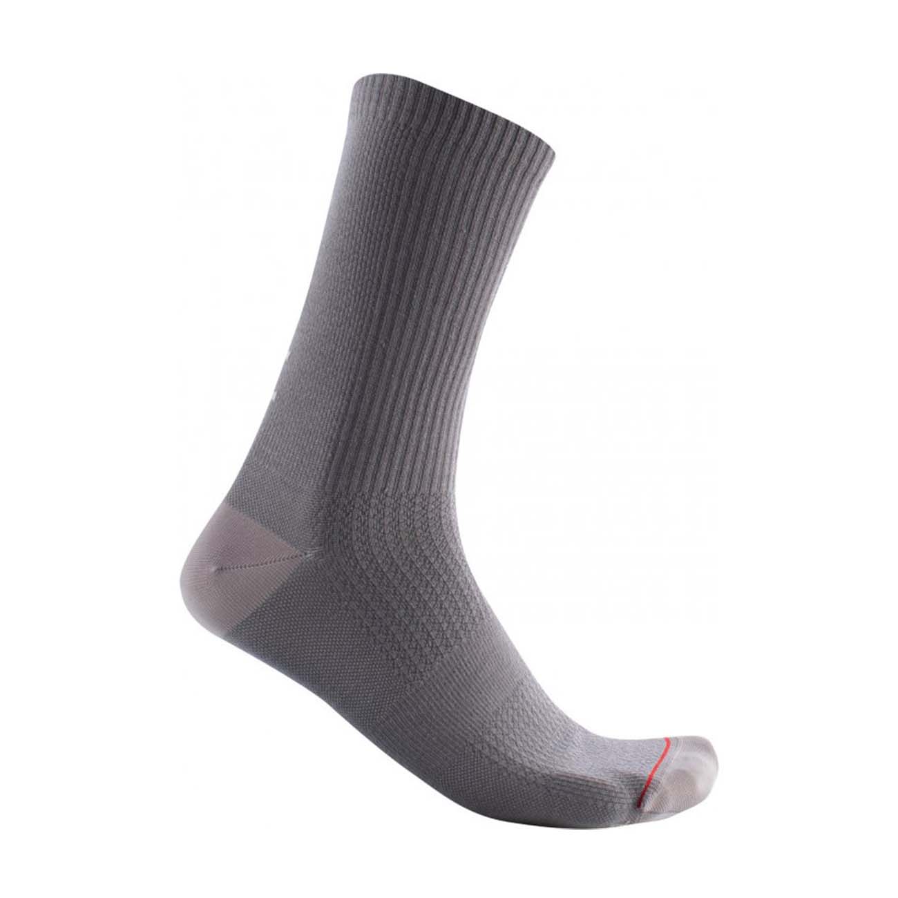 E-shop CASTELLI Cyklistické ponožky klasické - BANDITO WOOL 18 - šedá 2XL