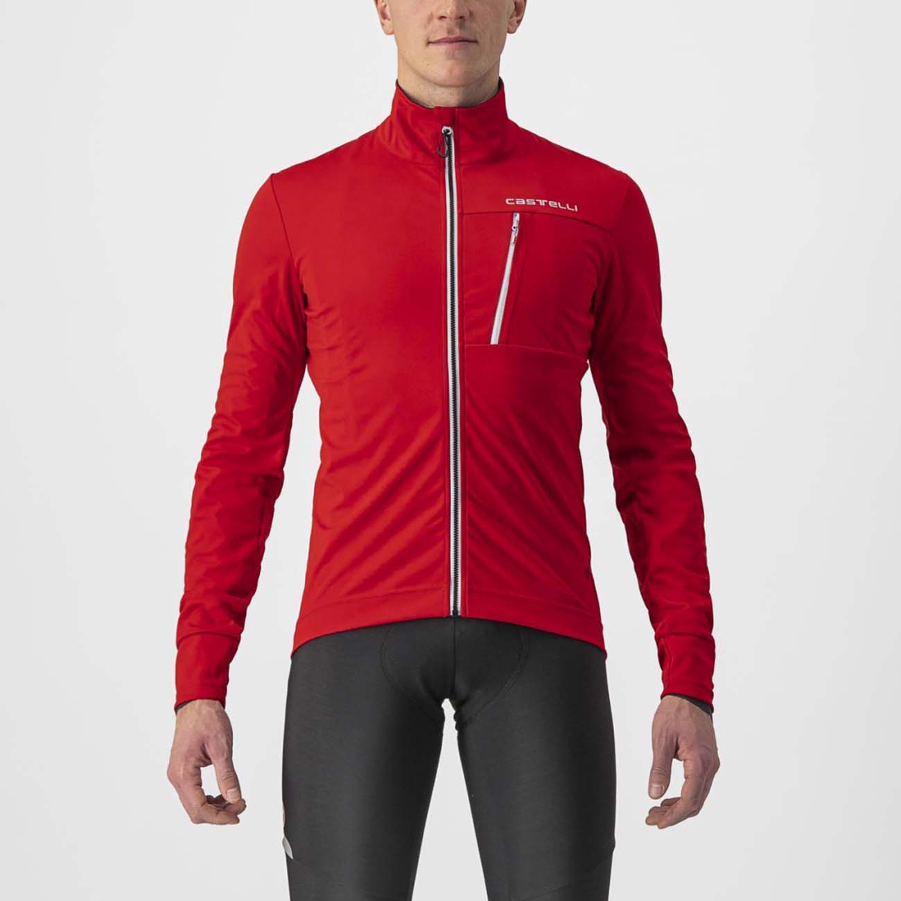 
                CASTELLI Cyklistická zateplená bunda - GO WINTER - červená/čierna M
            