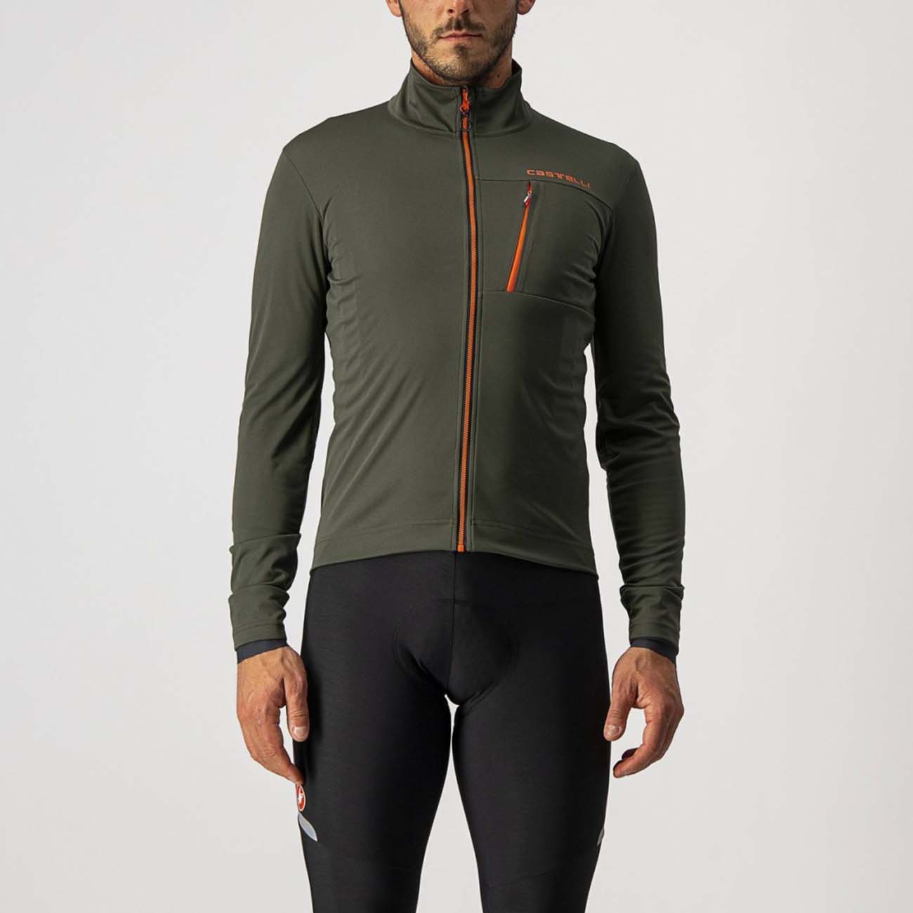 
                CASTELLI Cyklistická zateplená bunda - GO WINTER - zelená 2XL
            