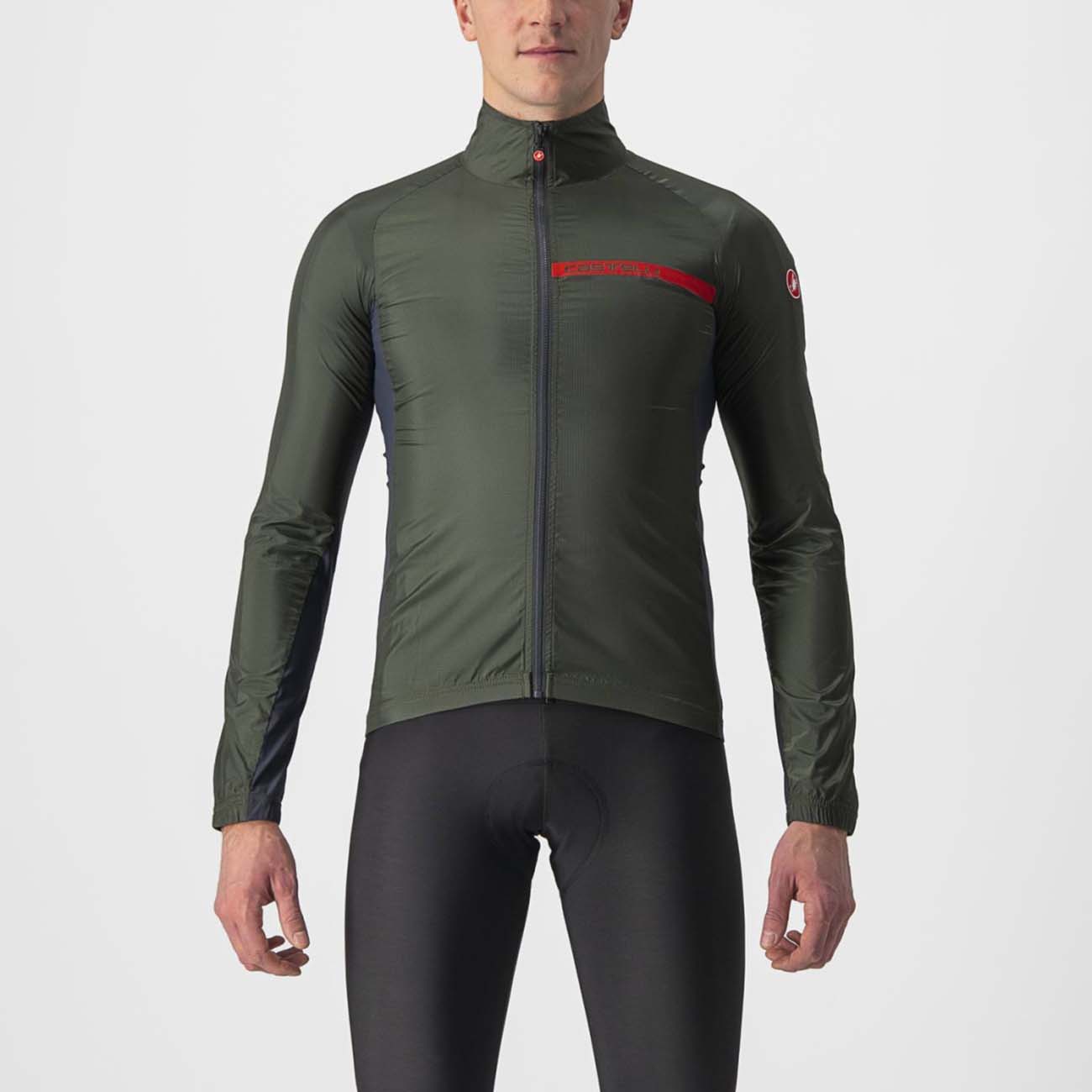 
                CASTELLI Cyklistická vetruodolná bunda - SQUADRA STRETCH - zelená XS
            