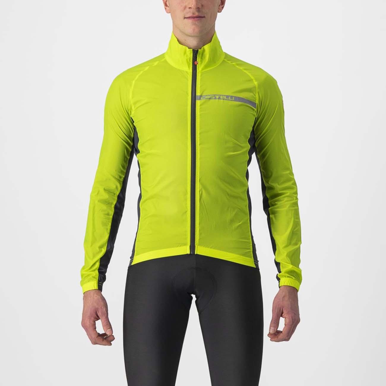 CASTELLI Cyklistická vetruodolná bunda - SQUADRA STRECH - žltá L