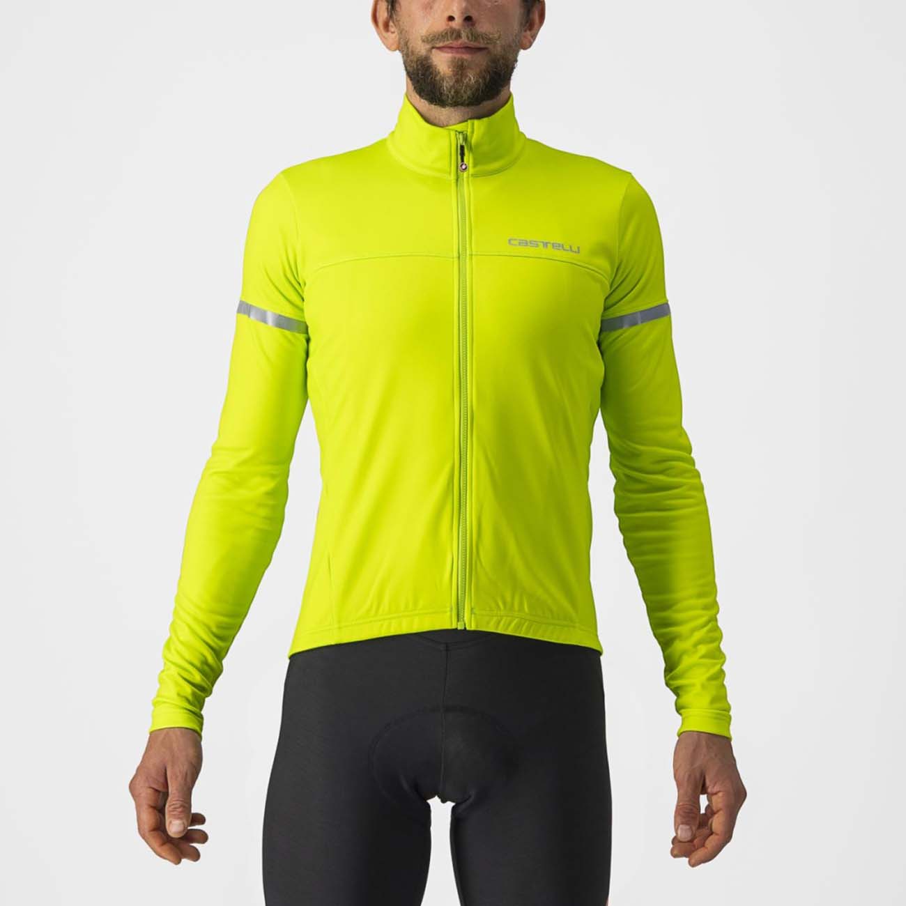 E-shop CASTELLI Cyklistický dres s dlhým rukávom zimný - FONDO 2 WINTER - žltá 3XL