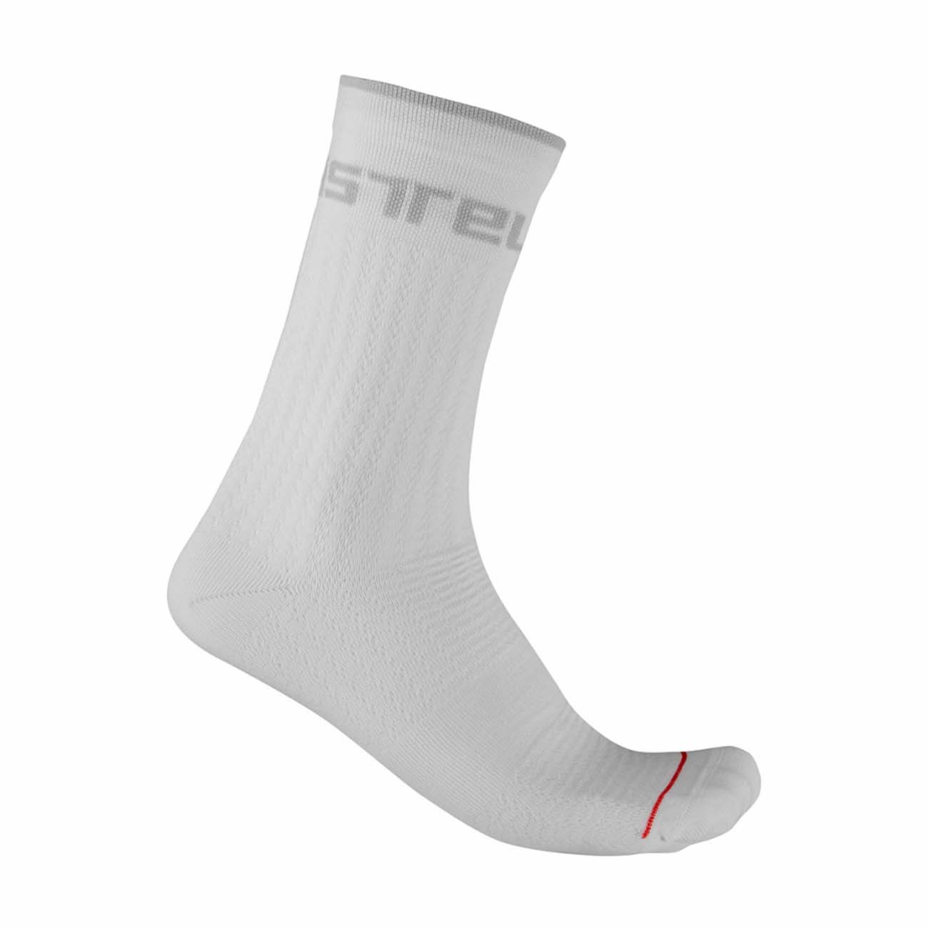 CASTELLI Cyklistické ponožky klasické - DISTANZA 20 WINTER - biela