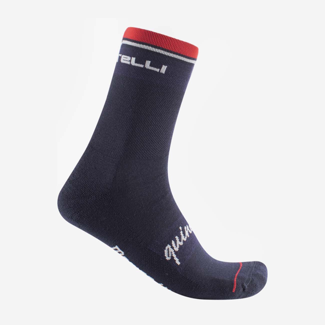 
                CASTELLI Cyklistické ponožky klasické - QUINDICI SOFT MERINO - modrá 2XL
            