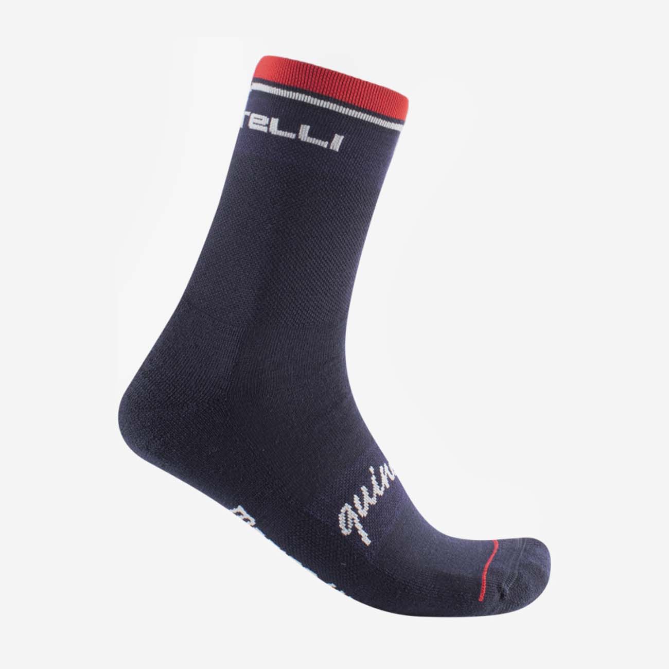 
                CASTELLI Cyklistické ponožky klasické - QUINDICI SOFT MERINO - modrá L-XL
            