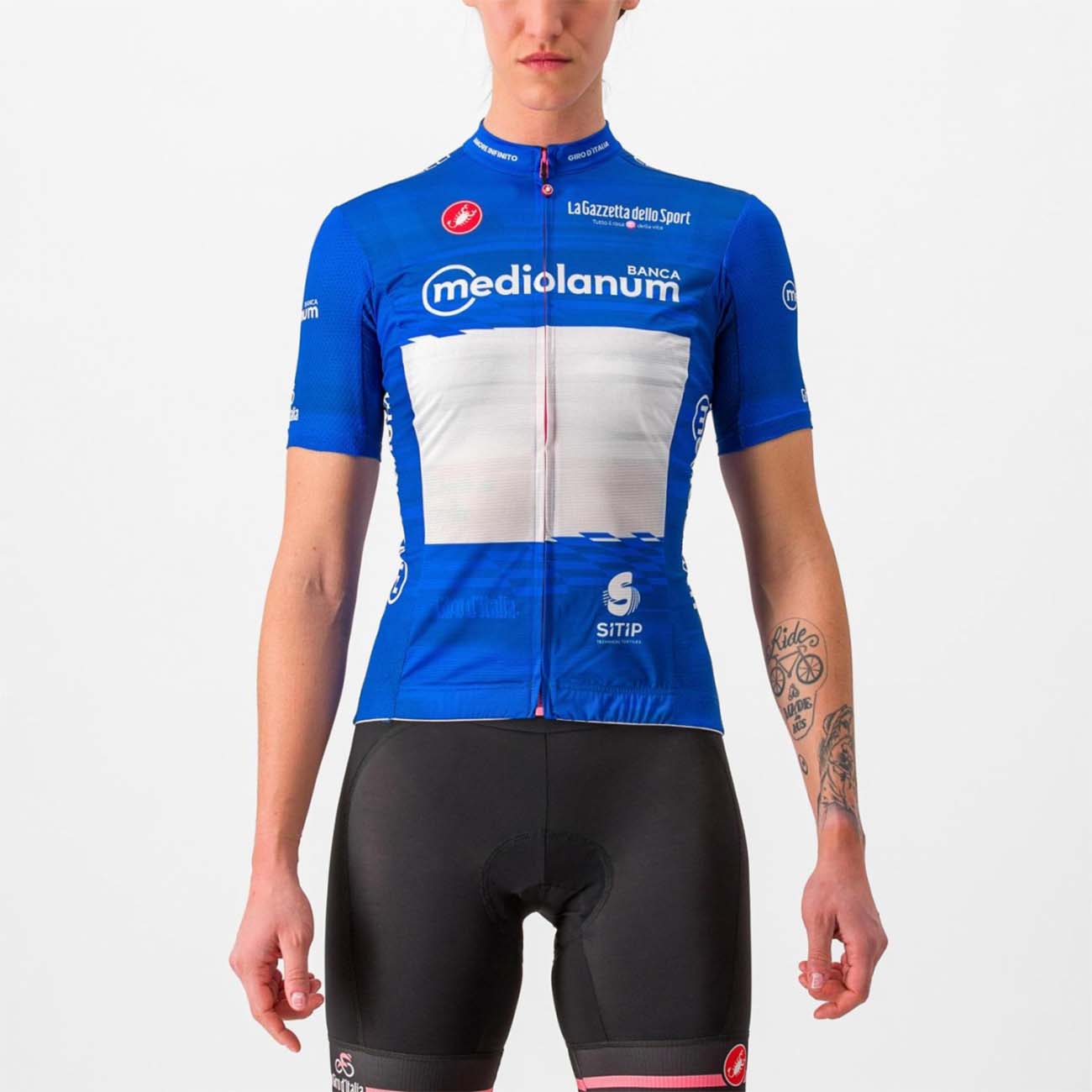 
                CASTELLI Cyklistický dres s krátkym rukávom - GIRO D\'ITALIA 2023 W - modrá L
            