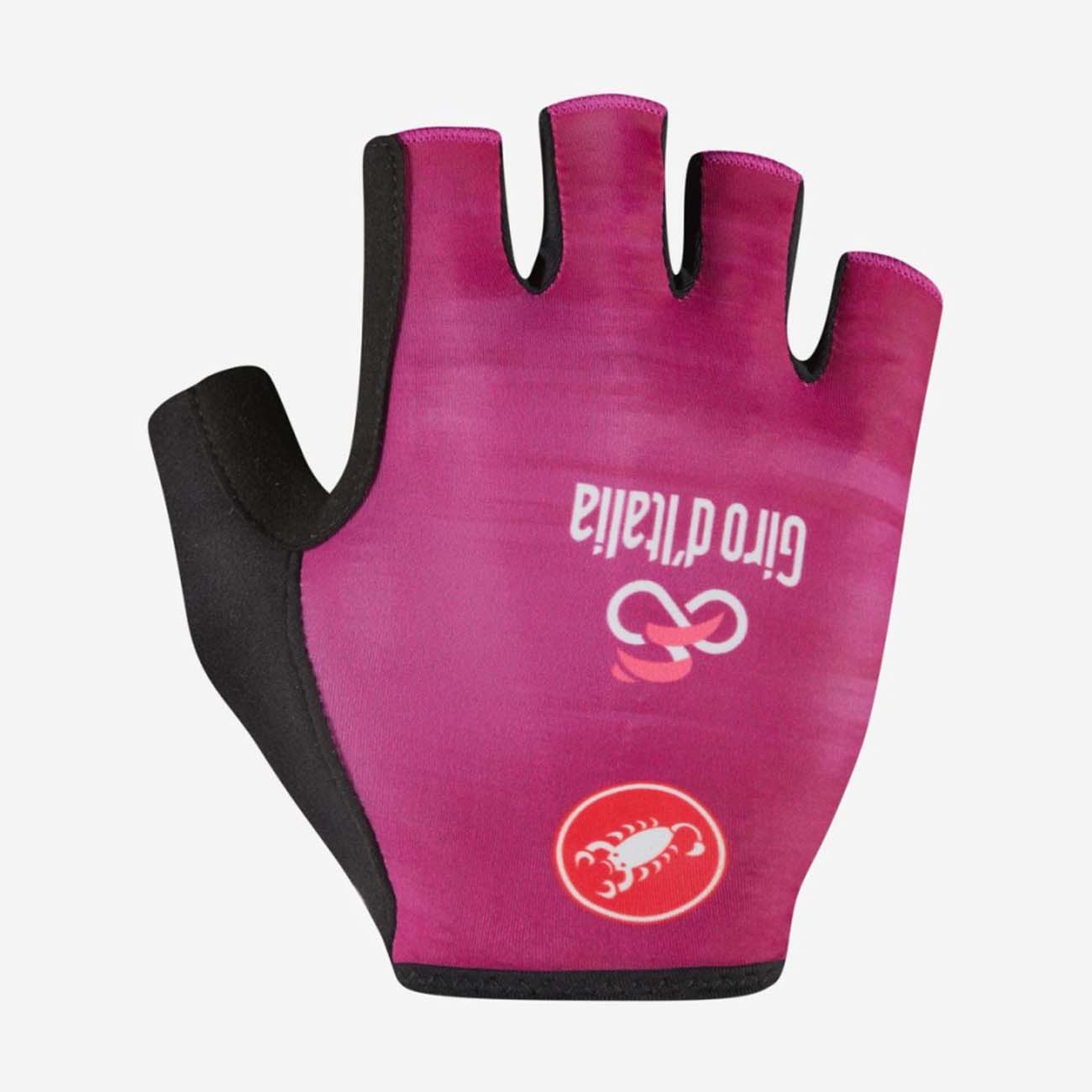 CASTELLI Cyklistické rukavice krátkoprsté - #GIRO - cyklamenová