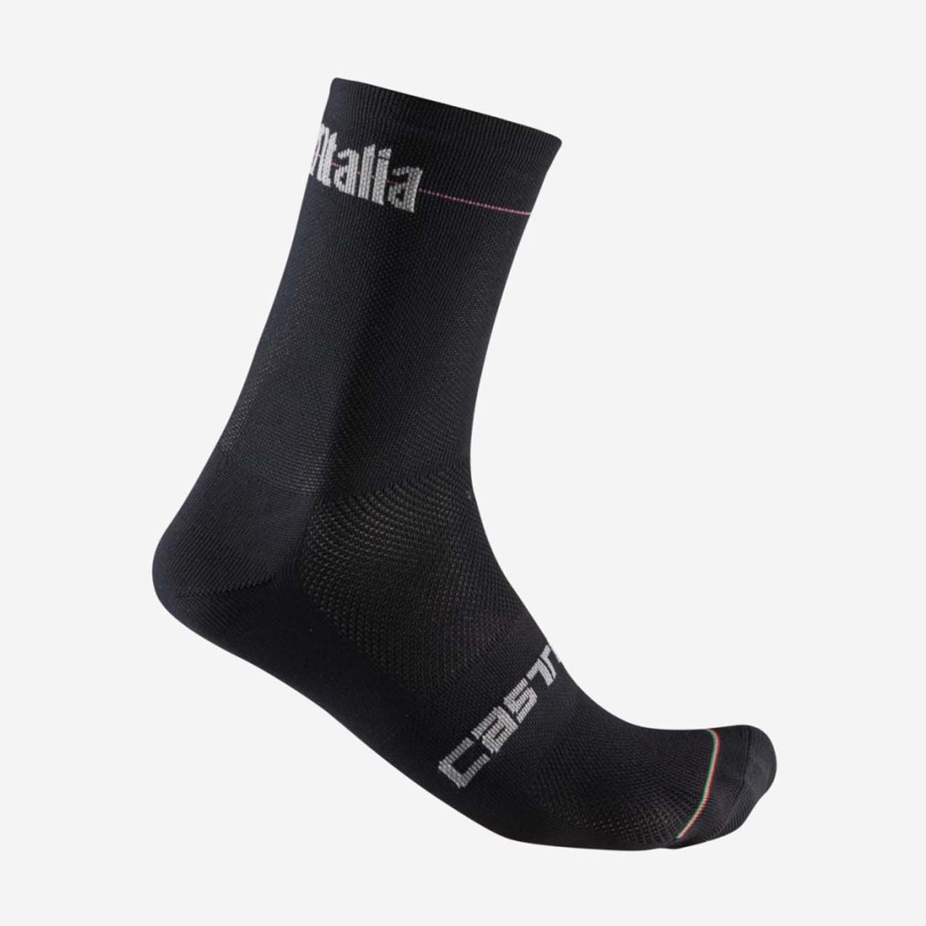 
                CASTELLI Cyklistické ponožky klasické - GIRO D\'ITALIA 2023 - čierna S-M
            