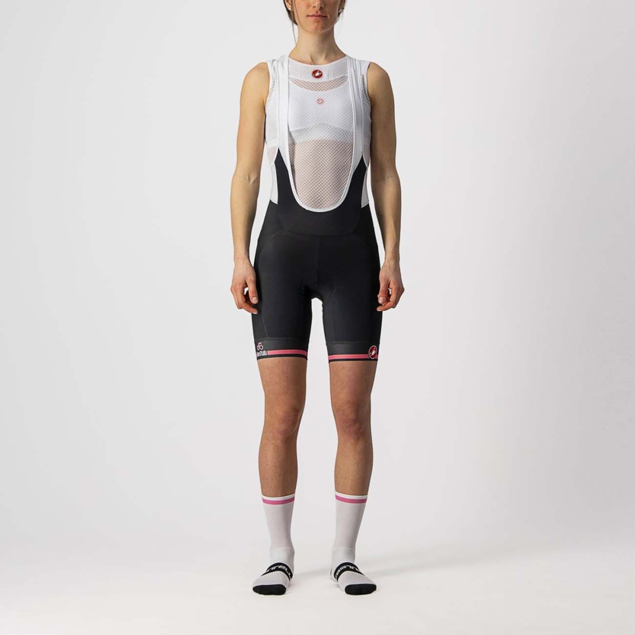 
                CASTELLI Cyklistické nohavice krátke s trakmi - GIRO D\'ITALIA 2024 W - ružová/čierna L
            