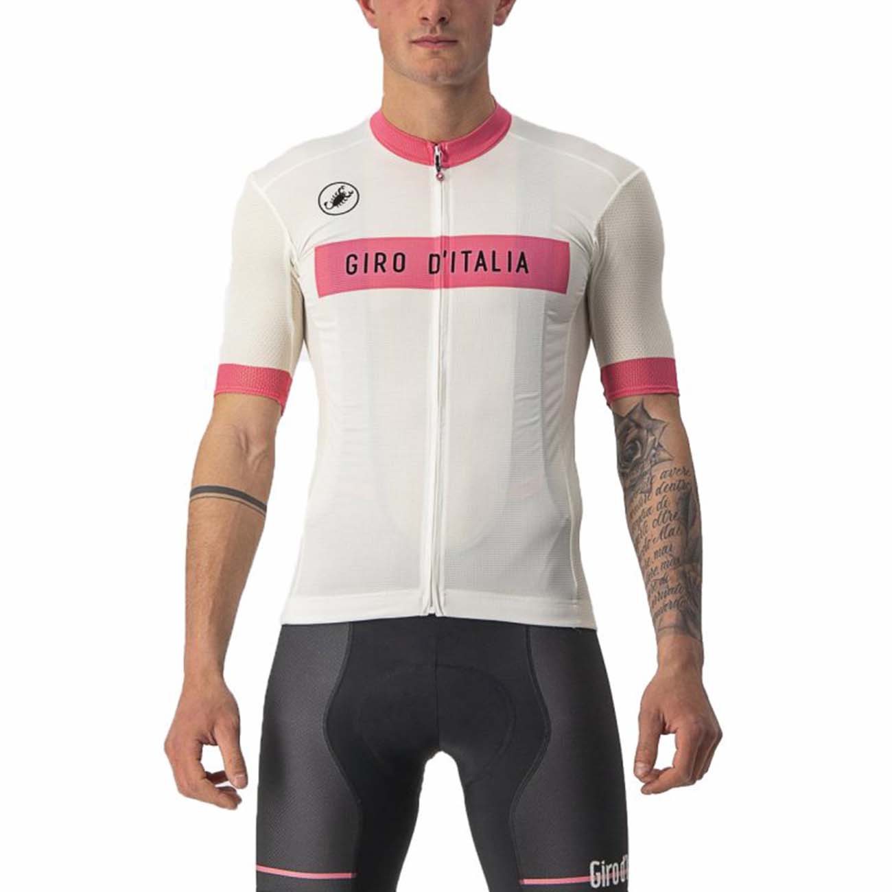 
                CASTELLI Cyklistický dres s krátkym rukávom - GIRO D\'ITALIA 2022 - biela M
            