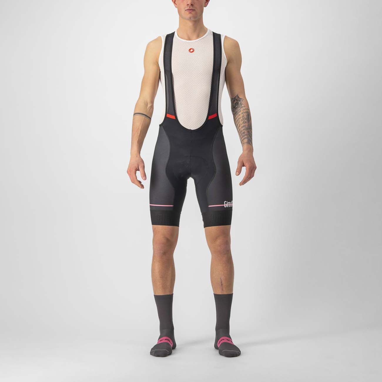 CASTELLI Cyklistické nohavice krátke s trakmi - GIRO D'ITALIA 2024 - čierna