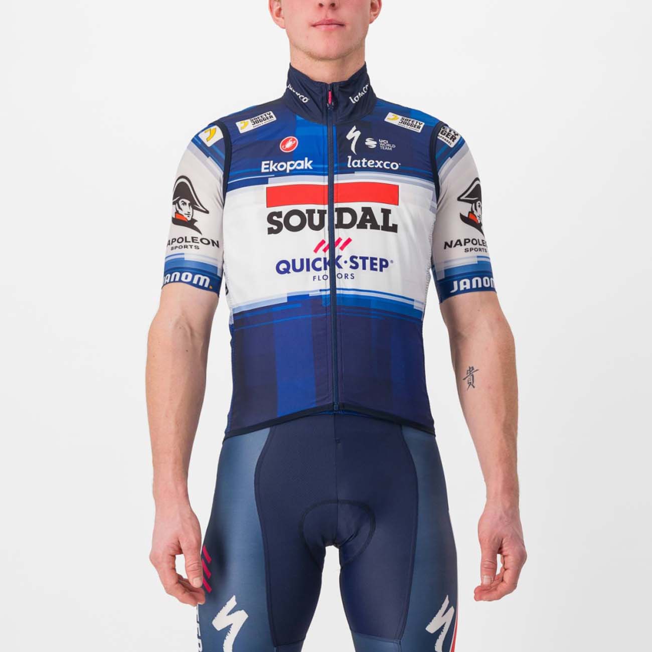 
                CASTELLI Cyklistická vesta - SOUDAL QUICK-STEP 23 - modrá/biela L
            