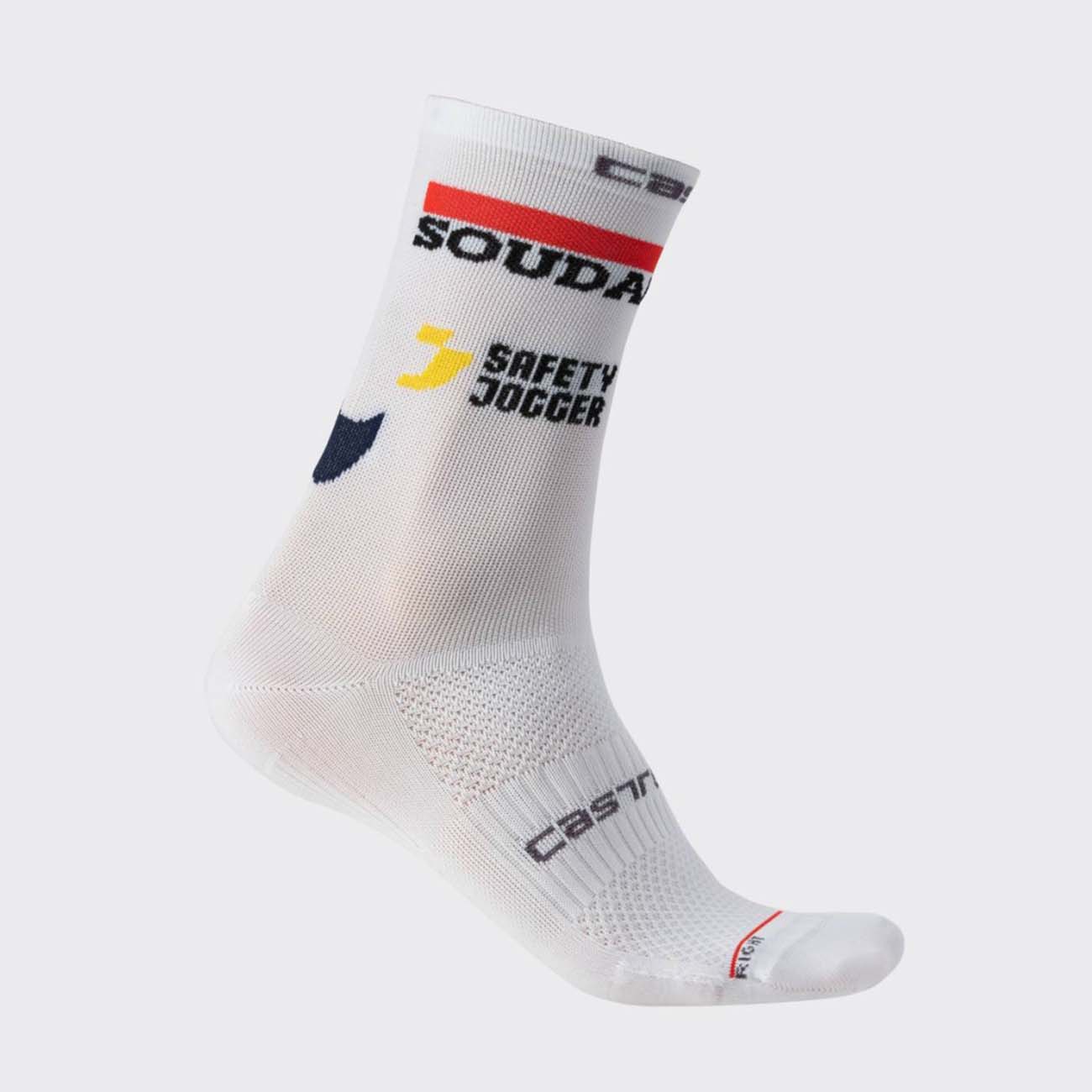 
                CASTELLI Cyklistické ponožky klasické - SOUDAL QUICK-STEP 23 - biela S-M
            