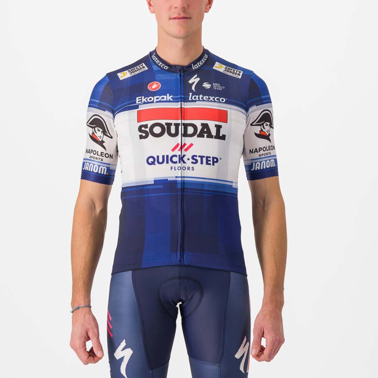 
                CASTELLI Cyklistický dres s krátkym rukávom - SOUDAL QUICK-STEP 23 - biela/modrá
            