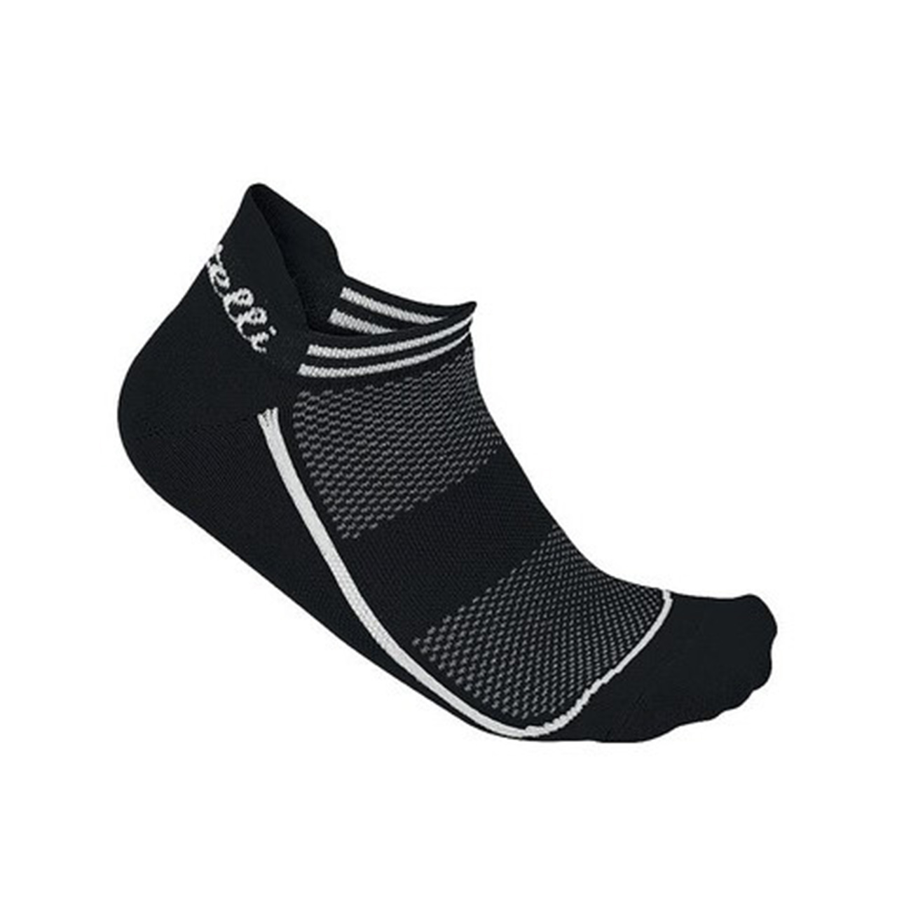 
                CASTELLI Cyklistické ponožky členkové - INVISIBLE LADY - čierna
            