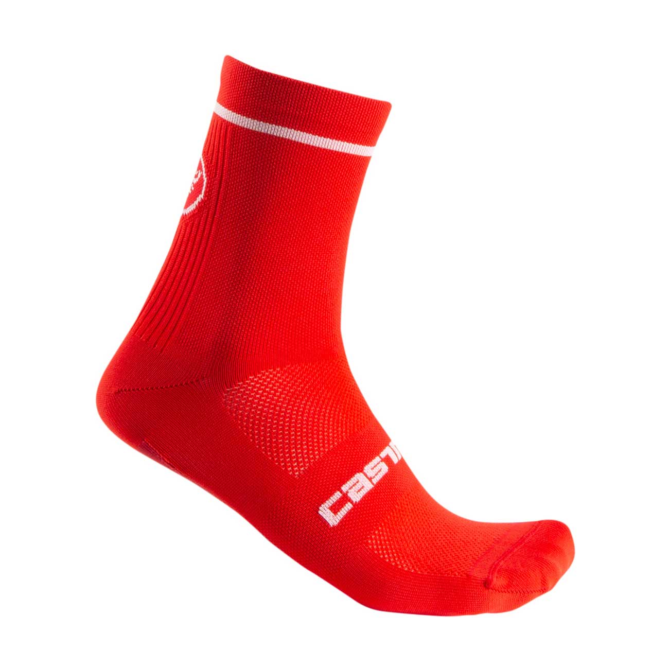 
                CASTELLI Cyklistické ponožky klasické - ENTRATA 13 - červená 2XL
            