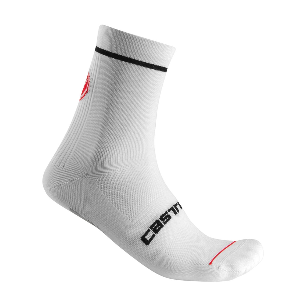 
                CASTELLI Cyklistické ponožky klasické - ENTRATA 9 - biela L-XL
            