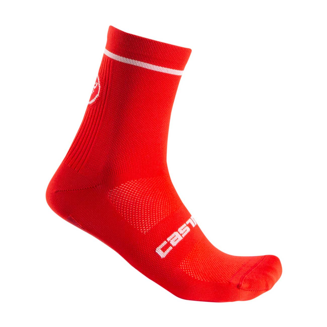 
                CASTELLI Cyklistické ponožky klasické - ENTRATA 9 - červená S-M
            