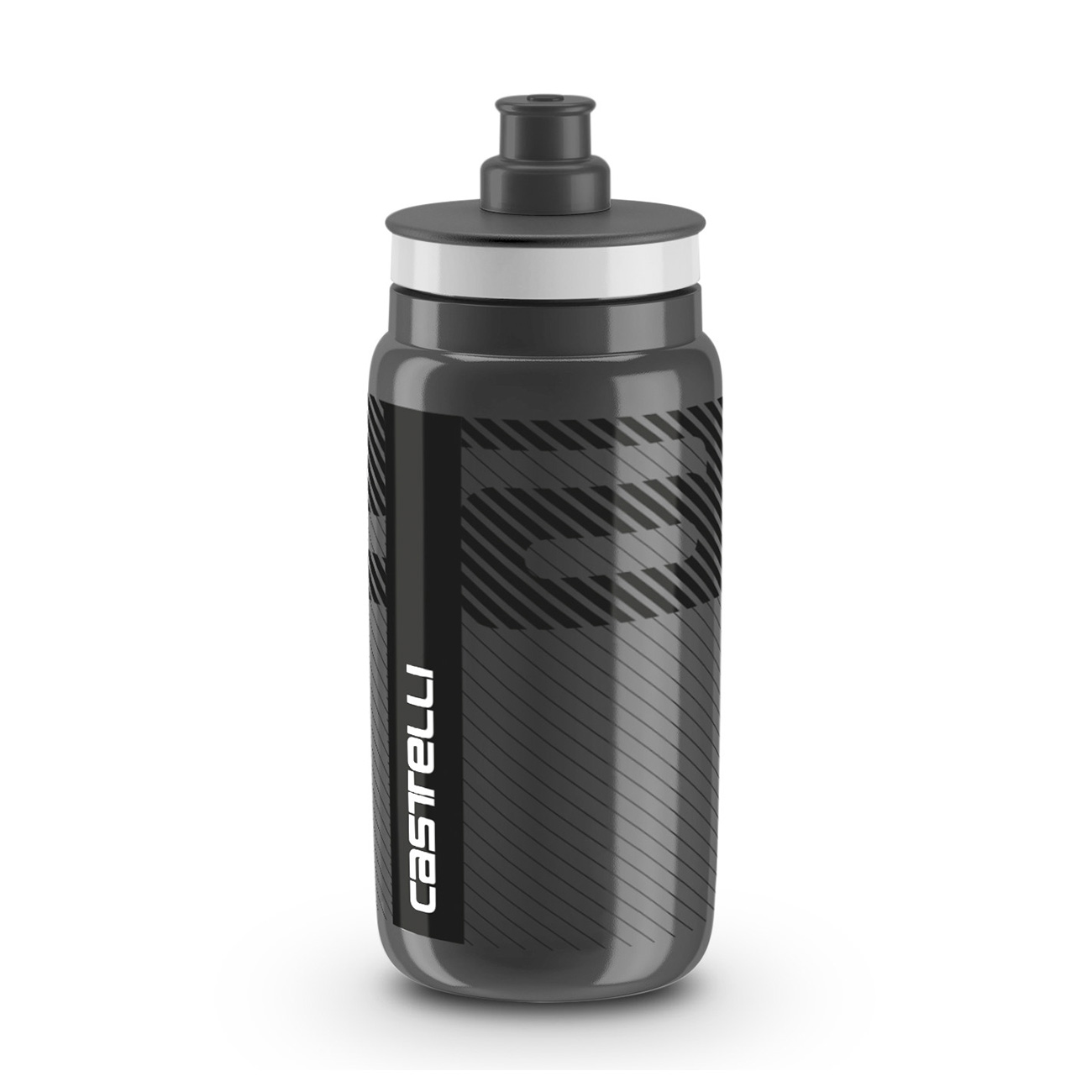 E-shop CASTELLI Cyklistická fľaša na vodu - FLY TEAM 550 ML - šedá