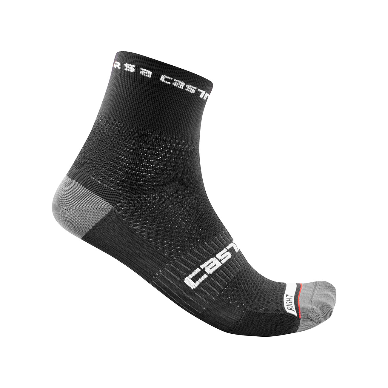 
                CASTELLI Cyklistické ponožky klasické - ROSSO CORSA PRO 9 - čierna L-XL
            