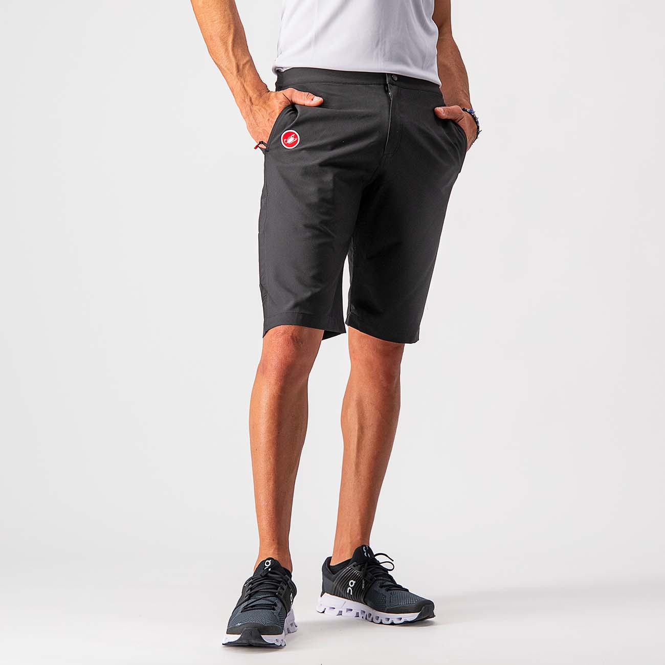 
                CASTELLI Cyklistické nohavice krátke bez trakov - MILANO - čierna XL
            