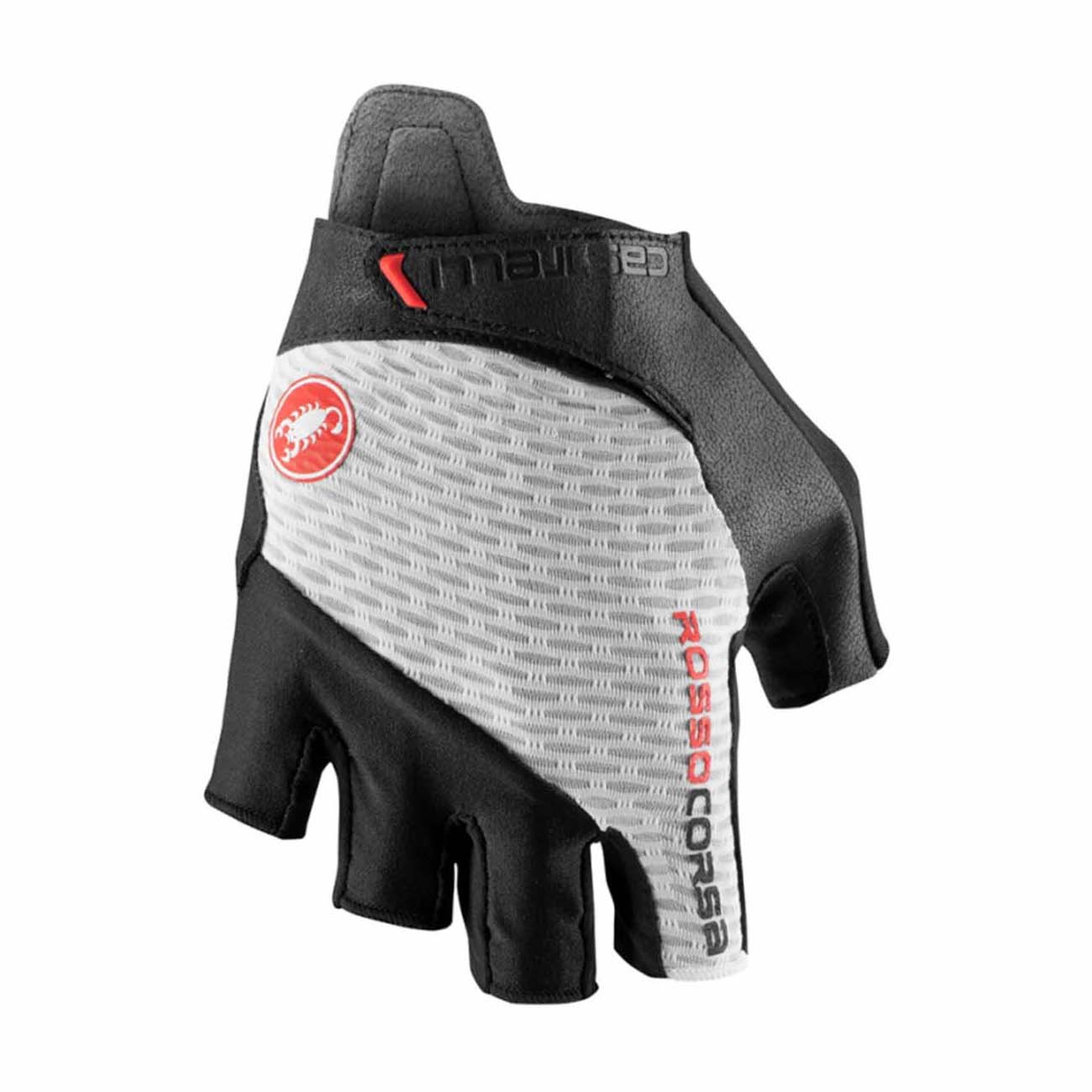 
                CASTELLI Cyklistické rukavice krátkoprsté - ROSSO CORSA PRO V - biela 2XL
            