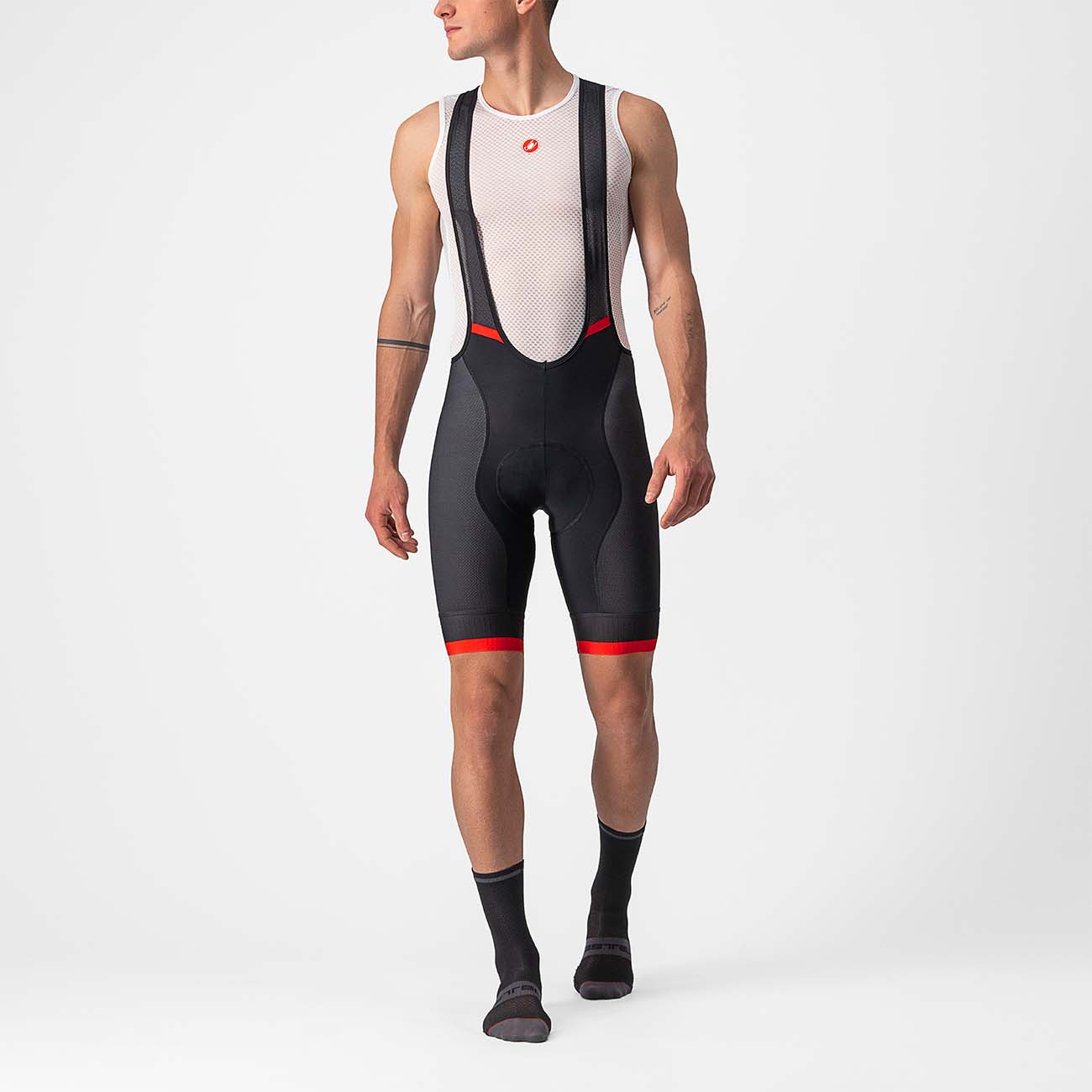 
                CASTELLI Cyklistické nohavice krátke s trakmi - COMPETIZIONE KIT - čierna L
            