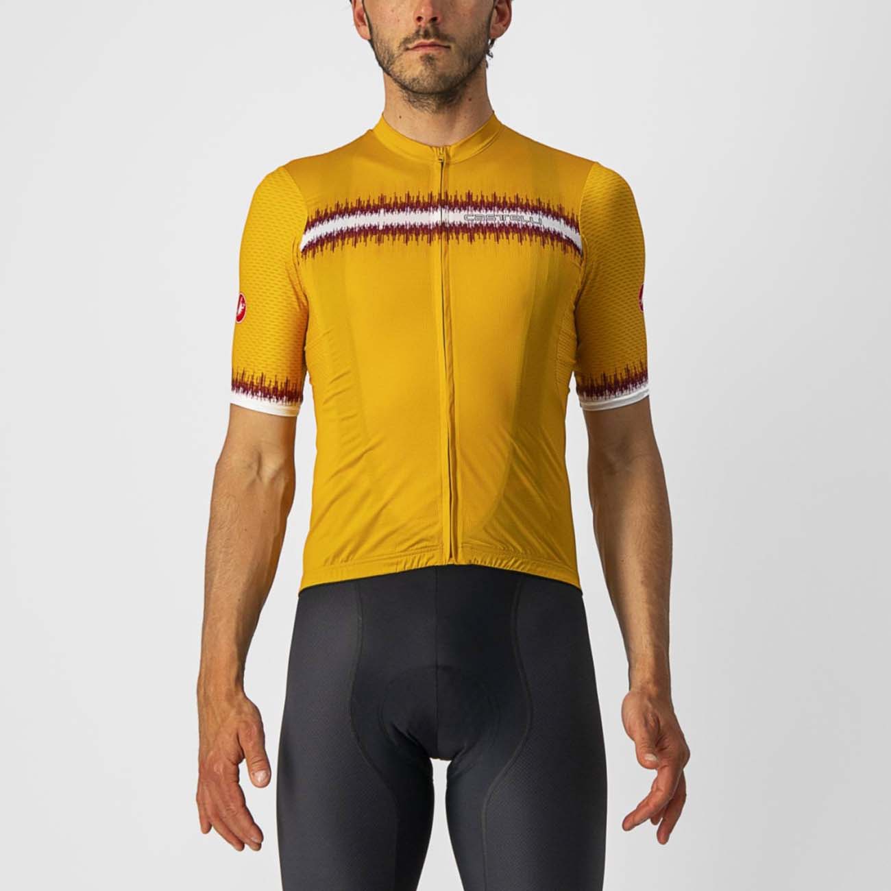 CASTELLI Cyklistický dres s krátkym rukávom - GRIMPEUR - žltá