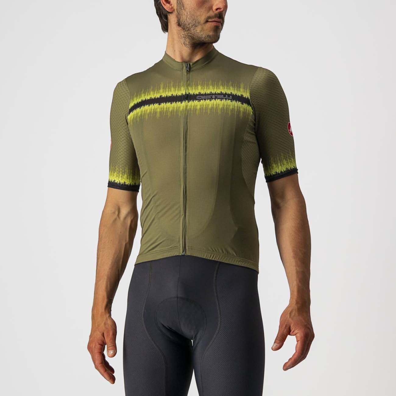 CASTELLI Cyklistický dres s krátkym rukávom - GRIMPEUR - zelená