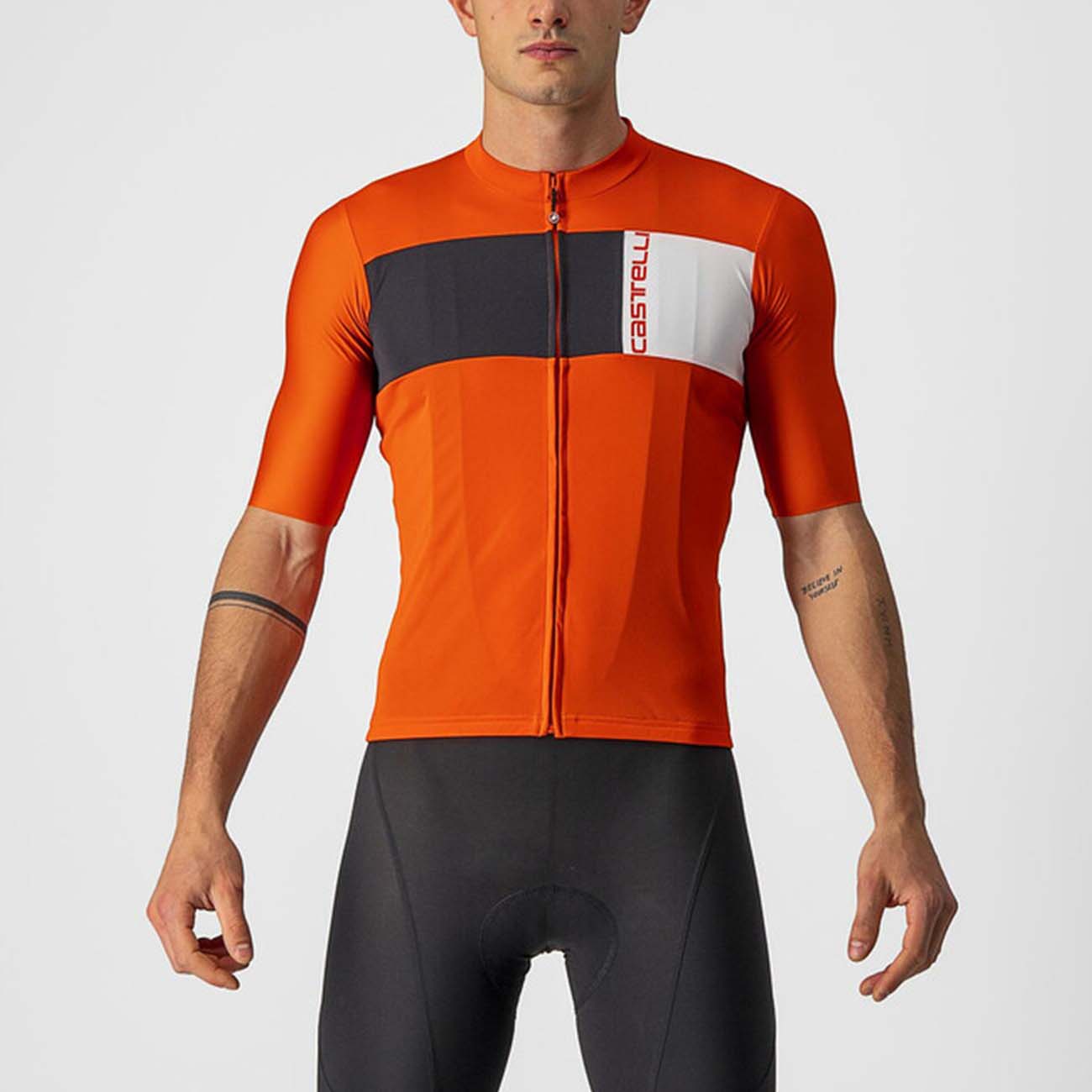 
                CASTELLI Cyklistický dres s krátkym rukávom - PROLOGO VII - ivory/čierna/oranžová
            