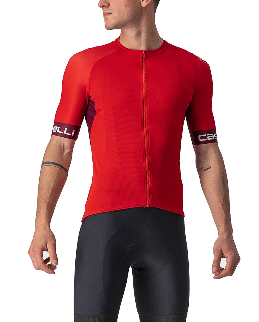 
                CASTELLI Cyklistický dres s krátkym rukávom - ENTRATA VI - bordová/červená 3XL
            