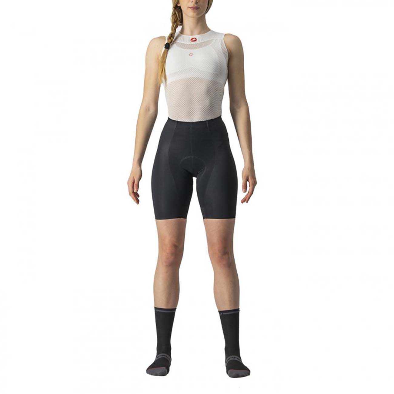 CASTELLI Cyklistické nohavice krátke bez trakov - FREE AERO RC LADY - čierna