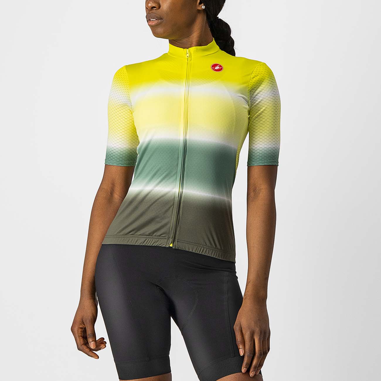 
                CASTELLI Cyklistický dres s krátkym rukávom - DOLCE LADY - zelená/žltá
            